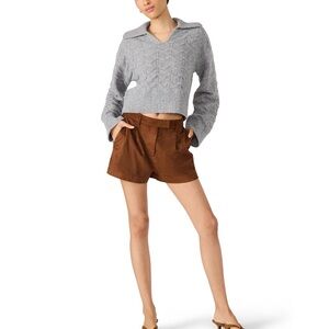 Steve Madden Suede Brown Women's Shorts